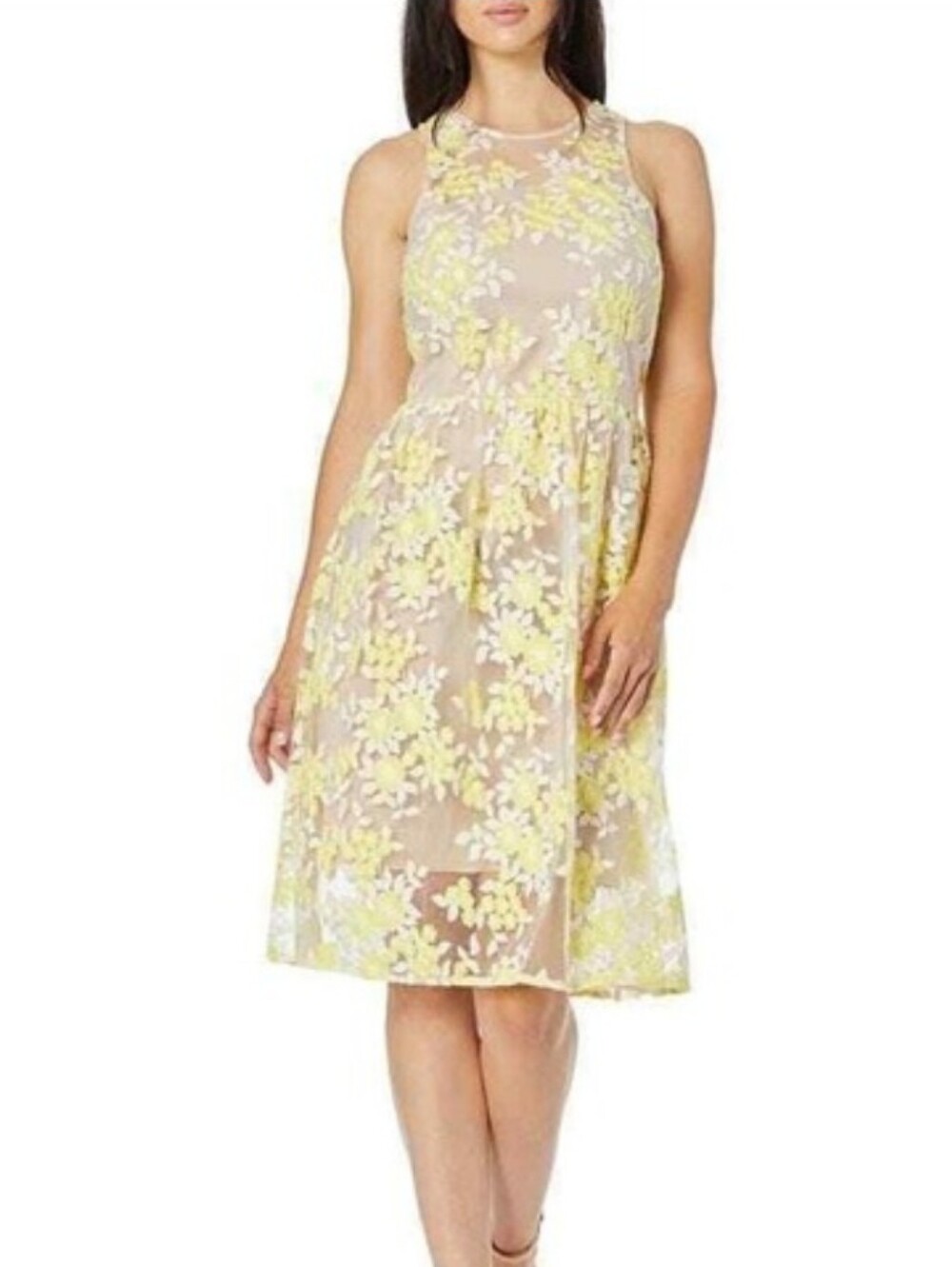 Trina Turk Arroyo Tea Length Lace Dress